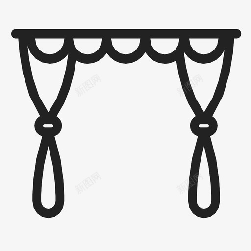 采购产品窗帘室内家具图标svg_新图网 https://ixintu.com 室内 家具 布料 时尚 杰作 滴水 电子报 精致 装饰 采购产品窗帘