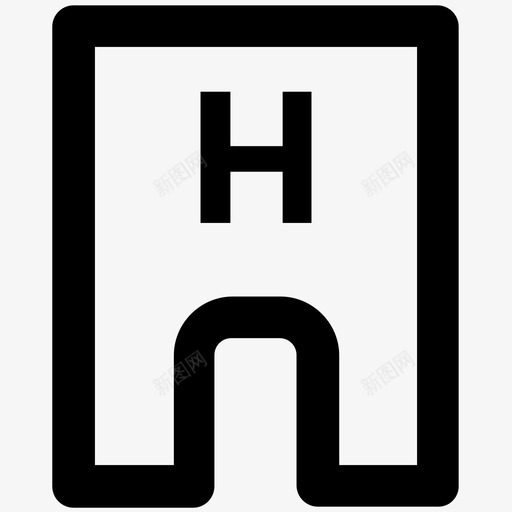 医院酒店粗体线条图标svg_新图网 https://ixintu.com 医院 酒店粗体线条图标