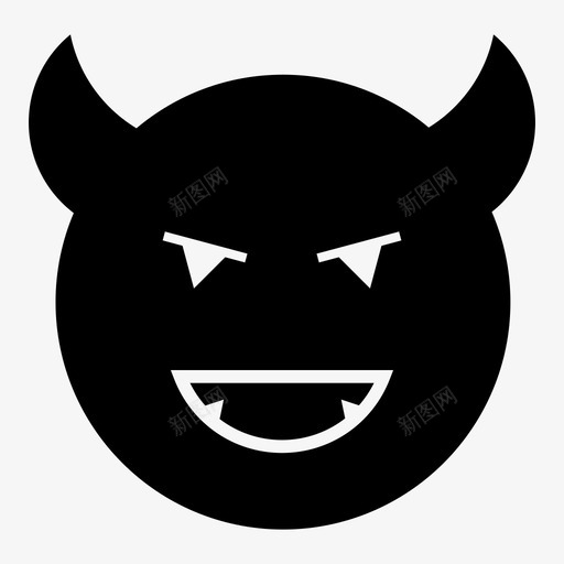 咧嘴笑宽大的微笑表达图标svg_新图网 https://ixintu.com 可爱 咧嘴笑 宽大的微笑 开放的微笑 恶魔 情绪 活动 行动 表达