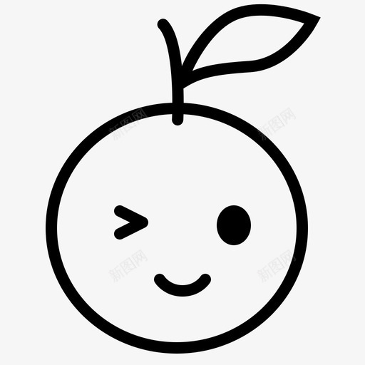 眨眼顽皮橙色图标svg_新图网 https://ixintu.com 头像 快乐 橙色 橙色笑脸 眨眼 眼睛 聪明 脸 表情 顽皮