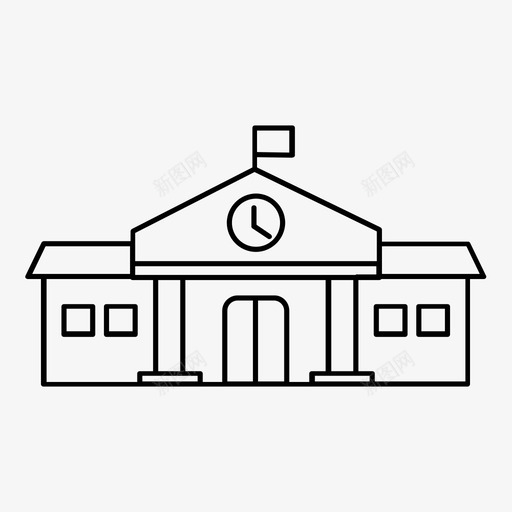 学校预科学院图标svg_新图网 https://ixintu.com 大学 学校 学院 小学 建筑 教育 教育大纲 校园 预科