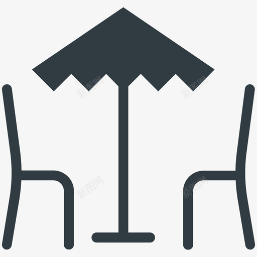 街头咖啡馆夏日酷标图标svg_新图网 https://ixintu.com 夏日酷矢量图标 街头咖啡馆