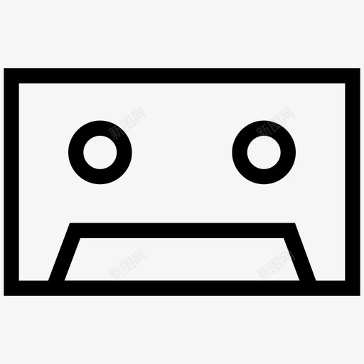 盒式磁带电子线路图标svg_新图网 https://ixintu.com 电子线路图标 盒式磁带