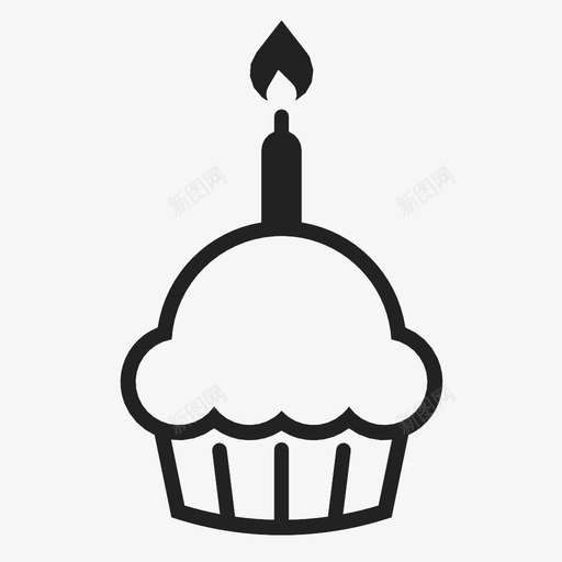 纸杯蛋糕烘焙生日图标svg_新图网 https://ixintu.com 吃 松饼 烘焙 烹饪 甜食 生日 糖 纸杯蛋糕 食物