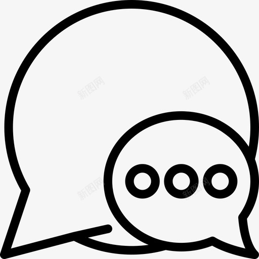 聊天对话聊天在线图标svg_新图网 https://ixintu.com smashicons对话大纲 交互 交流 在线 对话 文本 消息 目标 聊天 聊天对话