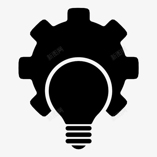 灯泡设置单位开关图标svg_新图网 https://ixintu.com 单位 开关 想法 持有人 提示 灯泡设置 电源 电线 解决方案 齿轮