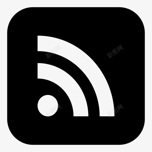 rss连接数据图标svg_新图网 https://ixintu.com rss 信息 共享 数据 源 社交 社交网络 社交网络黑色矩形 距离 连接