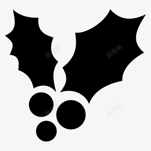 冬青浆果圣诞节图标svg_新图网 https://ixintu.com 假日 冬青 圣诞图标 圣诞节 树叶 植物 浆果 红色 绿色 节日