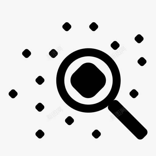 放大镜发现识别图标svg_新图网 https://ixintu.com 发现 学习 工作区 搜索 放大镜 理解 看 识别 间谍