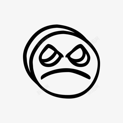 生气情绪脸色图标svg_新图网 https://ixintu.com 不安 情绪 生气 画表情 脸色 非常恼火