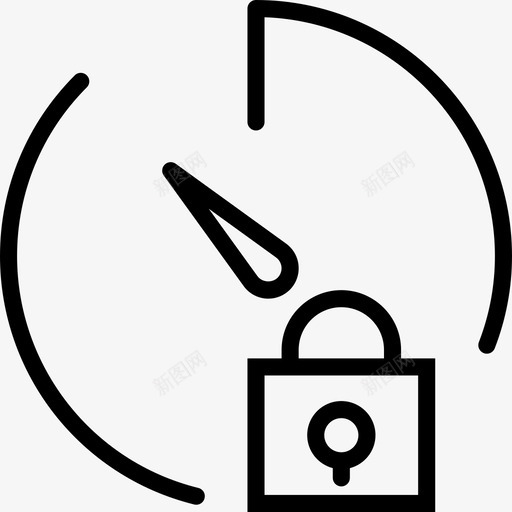 锁定秒表时钟冻结图标svg_新图网 https://ixintu.com smashicons交互概述 交互 停机时间 冻结 时钟 时间 锁定秒表