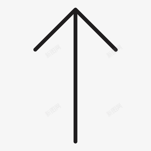向上箭头顶部天空图标svg_新图网 https://ixintu.com 北 向上 向上箭头 天空 方向 标志 面向 顶部