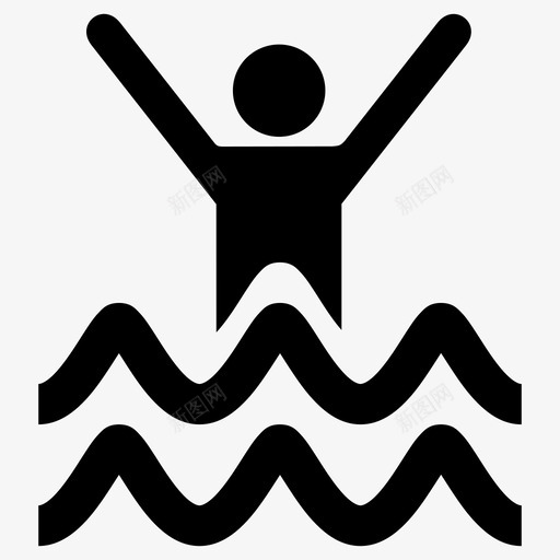 溺水垂死吞咽图标svg_新图网 https://ixintu.com 下沉 吞咽 垂死 帮助 恐慌 挣扎 水 溺水 营救