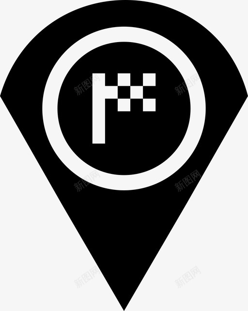 终点线速度比赛图标svg_新图网 https://ixintu.com 位置 决赛 地图标记 地点 旗帜 标记 比赛 终点线 胜者 赛车 速度