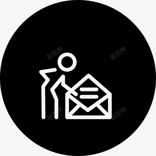 在圆圈内有打开的电子邮件信封的人界面seopackfull图标svg_新图网 https://ixintu.com seopackfull 在圆圈内有打开的电子邮件信封的人 界面