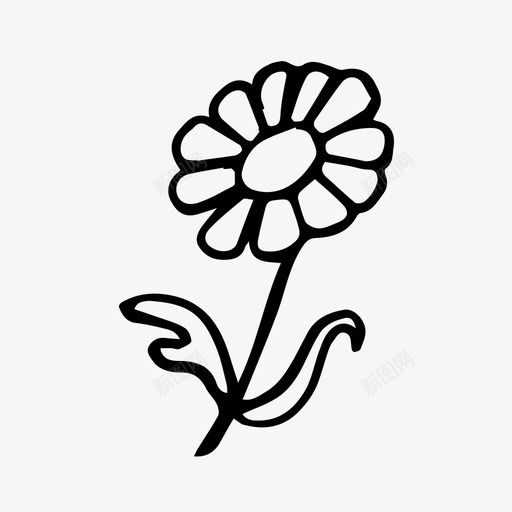 雏菊花黄斑图标svg_新图网 https://ixintu.com 娘娘腔 对象手工复古时髦风格 懦夫 斑点 花 雏菊 黄斑