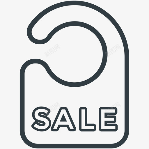 销售标签购物线图标svg_新图网 https://ixintu.com 购物矢量线图标 销售标签