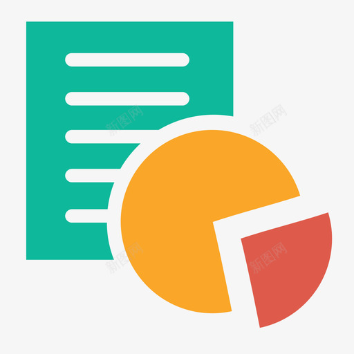 饼图图形图表图标svg_新图网 https://ixintu.com 图形 图表 平面颜色图标 文件图表 饼图