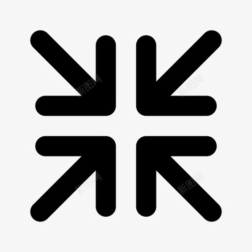 折叠缩小最小化图标svg_新图网 https://ixintu.com 其他 减少 减弱 折叠 挤压 最小化 缩小