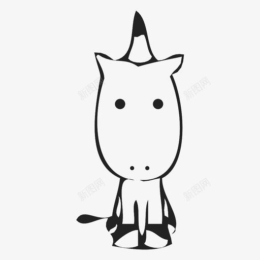 独角兽动物婴儿图标svg_新图网 https://ixintu.com 动物 可爱 婴儿 幻想 独角兽 翅膀 飞行 飞马 马