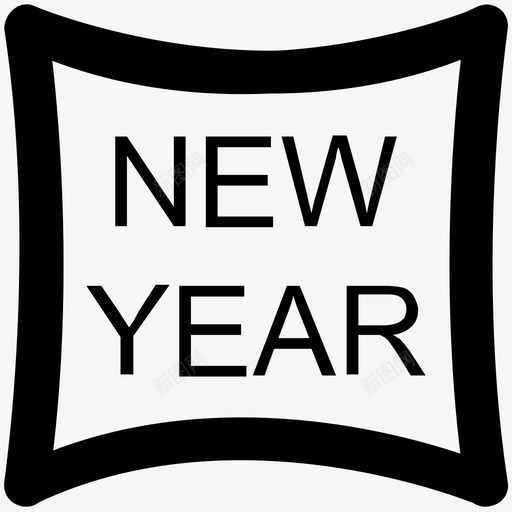 新年庆祝和派对大胆的线图标svg_新图网 https://ixintu.com 庆祝和派对大胆的线图标 新年