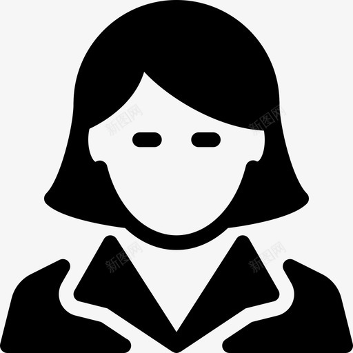 女商人工资用户图标svg_新图网 https://ixintu.com 人 人物实心图标 商业 女商人 工作 工资 权威 用户 老板