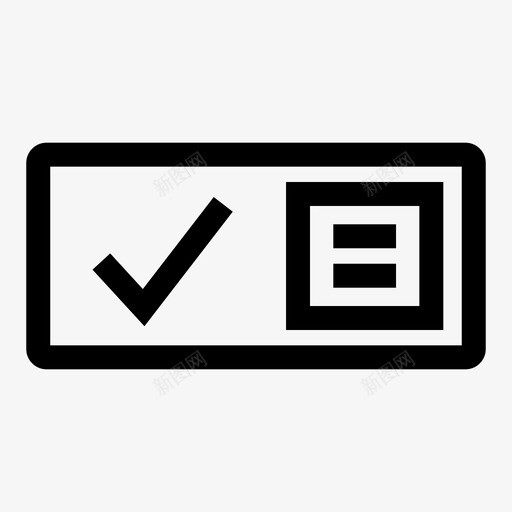 切换框按钮图标svg_新图网 https://ixintu.com 切换 启用 复选框 开关 按钮 控制 方形 框 用户界面