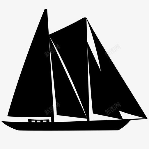 纵帆船游艇快艇图标svg_新图网 https://ixintu.com 先令 双体船 大海 帆船 快艇 海洋 海盗船 游艇 纵帆船