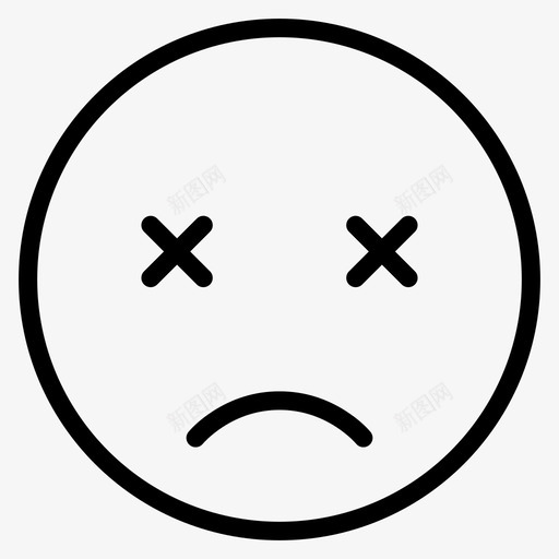 悲伤生病受伤图标svg_新图网 https://ixintu.com 不开心 化身 受伤 失望 平滑的情绪 悲伤 情绪 生病 脸 表情