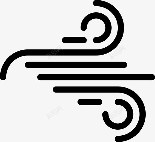 风空气条件图标svg_新图网 https://ixintu.com 史密顿天气大纲 天气 天空 条件 空气 阵风 风