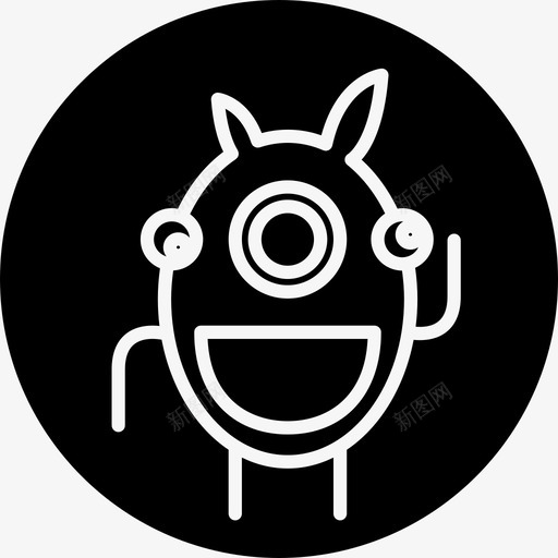 外星轮廓成一个圆圈塞奥帕克满满的图标svg_新图网 https://ixintu.com 塞奥帕克满满的 外星轮廓成一个圆圈