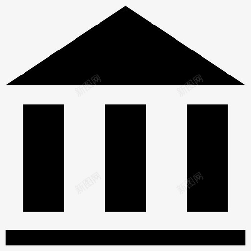 银行大楼交易加粗线图标svg_新图网 https://ixintu.com 交易加粗线图标 银行大楼