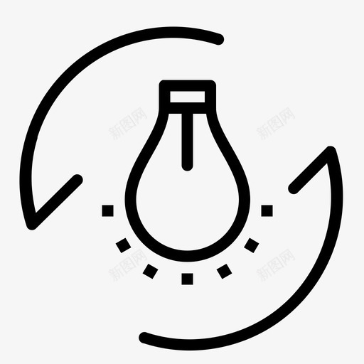 能源明亮灯泡图标svg_新图网 https://ixintu.com 光 发光 国家1 明亮 灯 灯泡 照明 能源 闪光