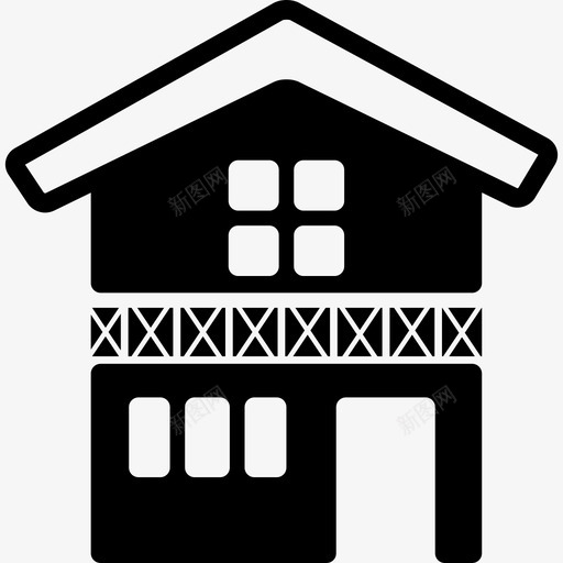 乡村酒店住宅建筑乡村图标svg_新图网 https://ixintu.com 乡村 乡村酒店住宅 建筑