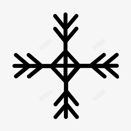 雪花新年派对图标svg_新图网 https://ixintu.com 新年派对 雪花