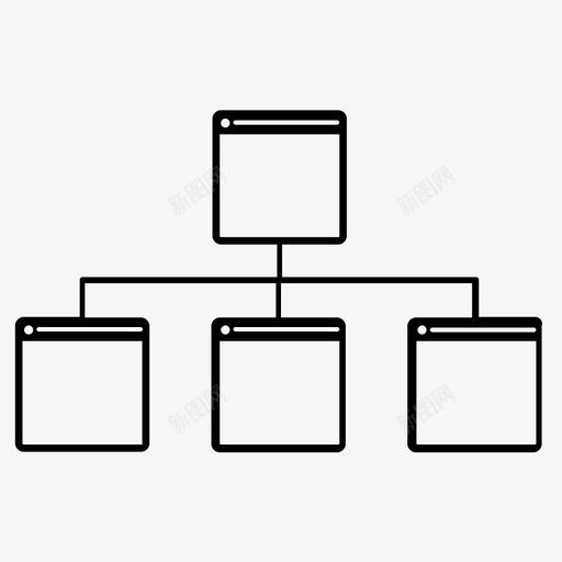 站点地图树页面图标svg_新图网 https://ixintu.com 分支 开发 数据 树 站点地图 网站 网站交互ux 链接 页面