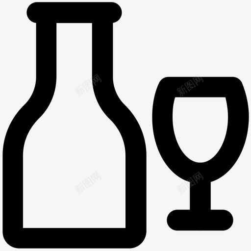 葡萄酒酒店粗体线条图标svg_新图网 https://ixintu.com 葡萄酒 酒店粗体线条图标