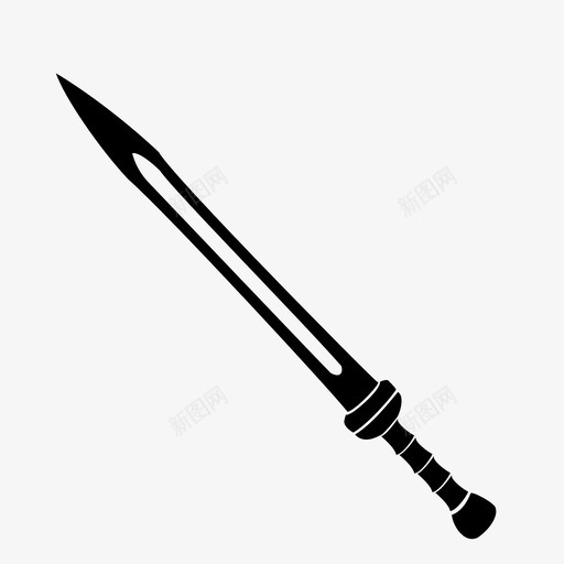 罗马剑战士锋利图标svg_新图网 https://ixintu.com 刀 切割 剑 古代 战士 武器 罗马剑 金属 锋利