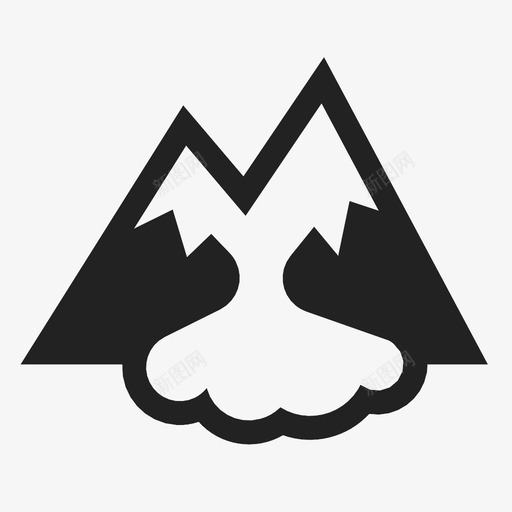 雪崩灾难冰图标svg_新图网 https://ixintu.com 冰 山 滑雪 灾难 融化 雪 雪崩