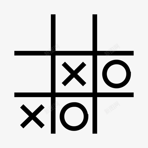 井字游戏简单游戏图标svg_新图网 https://ixintu.com 井字游戏 十字 圆圈 室内游戏和体育卷2 比赛 游戏 简单