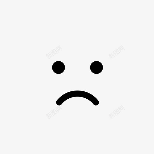 悲伤不高兴消极图标svg_新图网 https://ixintu.com 不正确 不高兴 卡通 嘴 悲伤 消极 眼睛 脸 表情 错误