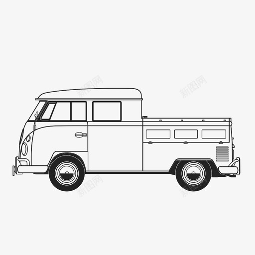 t1货车卡车旅行图标svg_新图网 https://ixintu.com t1货车 卡车 旅行 汽车 运输 送货车 驾驶