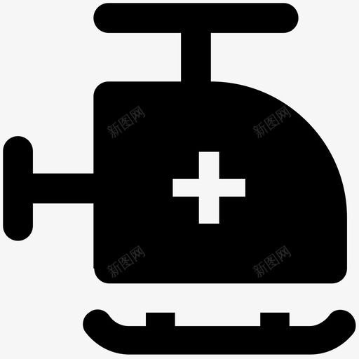航空医疗运输大胆的固体图标svg_新图网 https://ixintu.com 航空医疗 运输大胆的固体图标