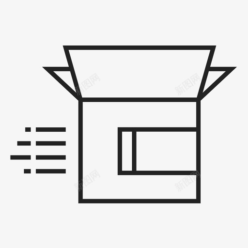 盒纸包装图标svg_新图网 https://ixintu.com 全套 包装 商店 盒 礼品 礼盒 纸 送货 通知