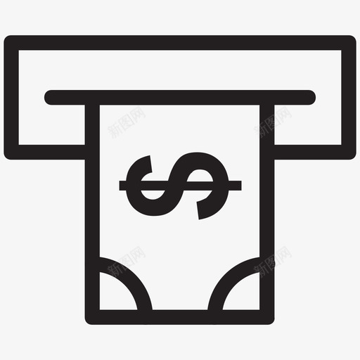 现金提取酒店线路图标svg_新图网 https://ixintu.com 现金提取 酒店线路图标