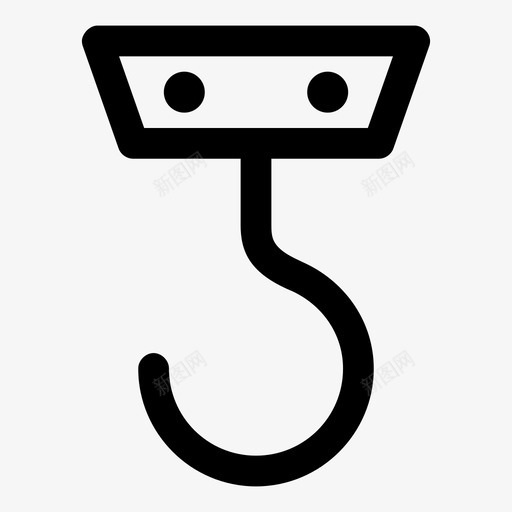 吊钩运输刺穿图标svg_新图网 https://ixintu.com 保持 刺穿 吊钩 悬挂 提升 携带 收回 机械手 物流加粗 移动 运输