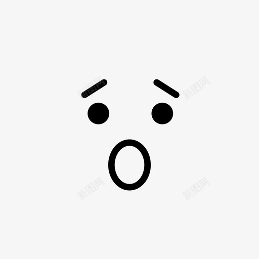 惊讶震惊害怕图标svg_新图网 https://ixintu.com 亲密 兴奋 卡通 害怕 惊讶 有趣 眼睛 脸 表情 震惊