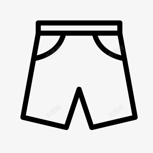 短裤夏天裤子图标svg_新图网 https://ixintu.com 光滑的布料 夏天 时装 牛仔裤 男人 短裤 腰带 腿 衣服 裤子