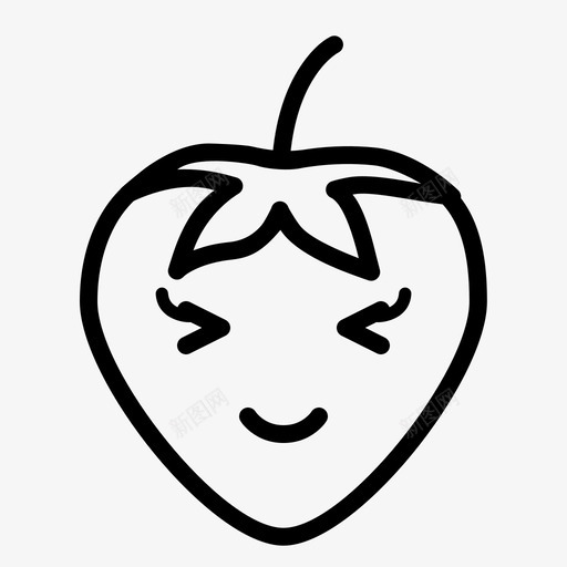 快乐草莓派图标svg_新图网 https://ixintu.com 伤感 化身 快乐 放大 派 脸 草莓 草莓微笑 蛋糕 表情 馅饼