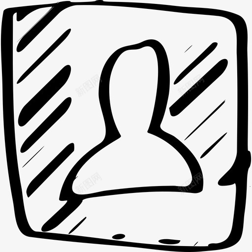 接触素描社会符号素描社交图标svg_新图网 https://ixintu.com 接触素描社会符号 素描社交